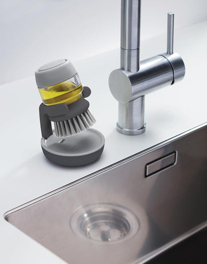 Soap Dispenser with Dish Brush and Storage Bracket