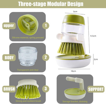 Soap Dispenser with Dish Brush and Storage Bracket