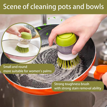 Soap Dispenser with Dish Brush and Storage Bracket