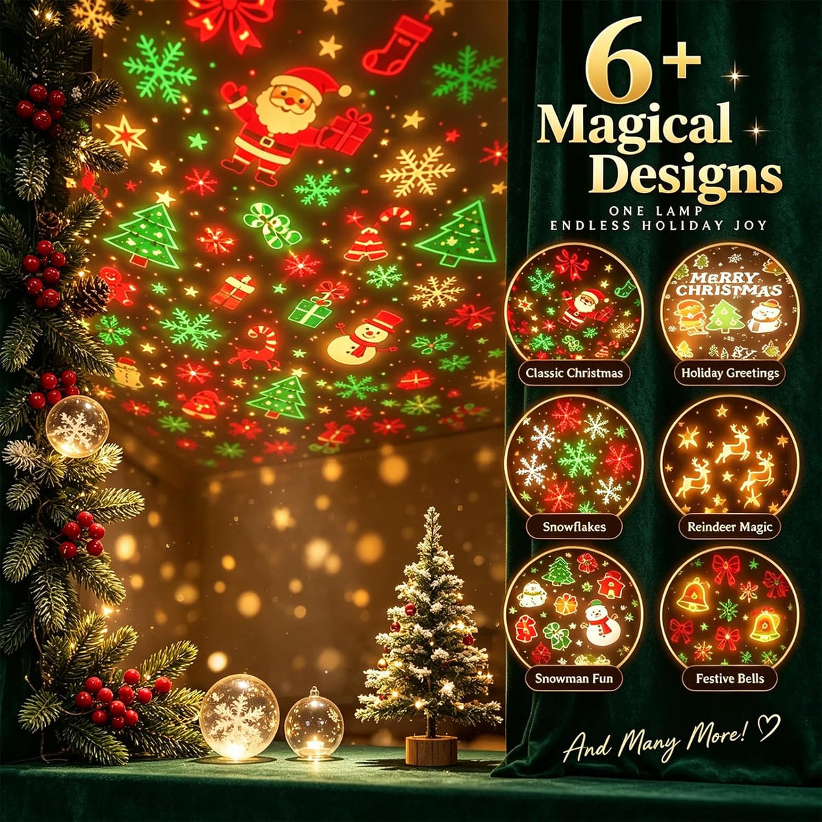 Christmas Tree Ceiling Projector Night Light
